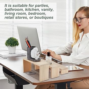 Amazon.co.jp: OLYCRAFT 3個セット 木製展示台 木製ディスプレイ